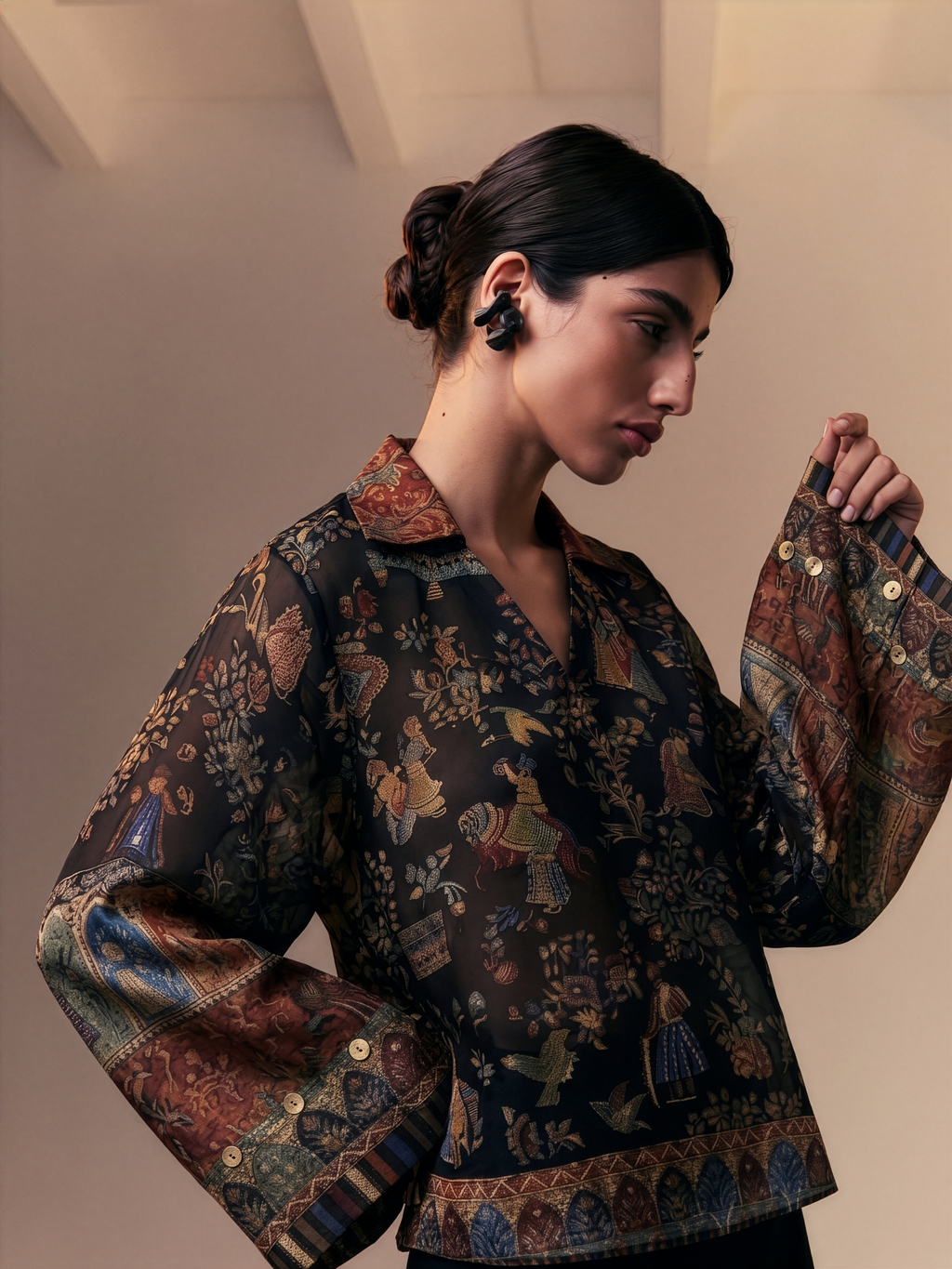 Mughal Garden Silk Top