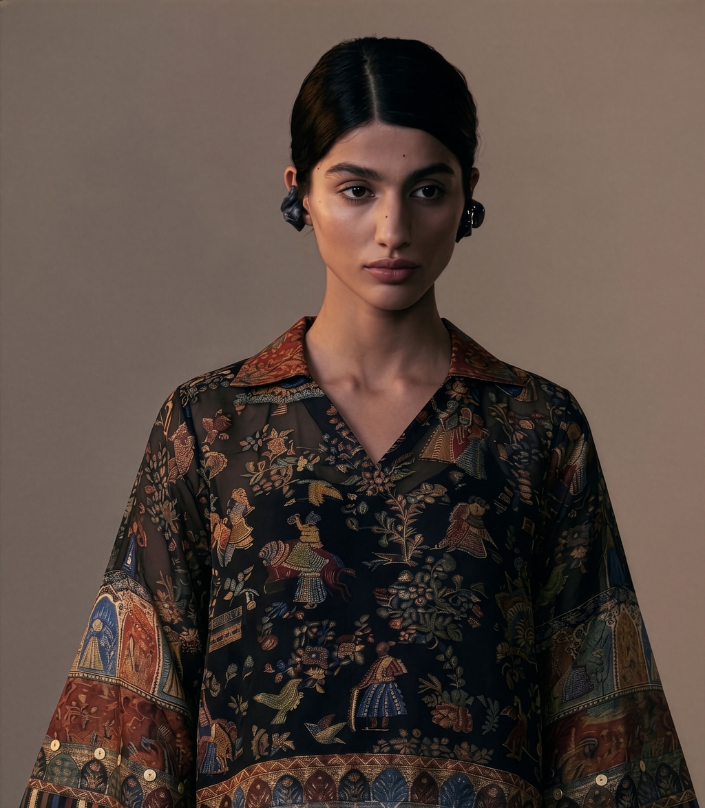 Mughal Garden Silk Top