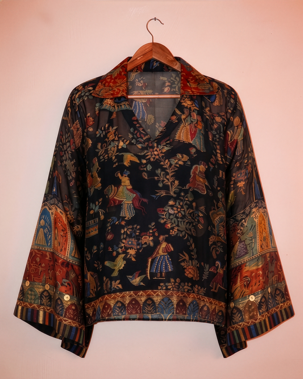 Mughal Garden Silk Top