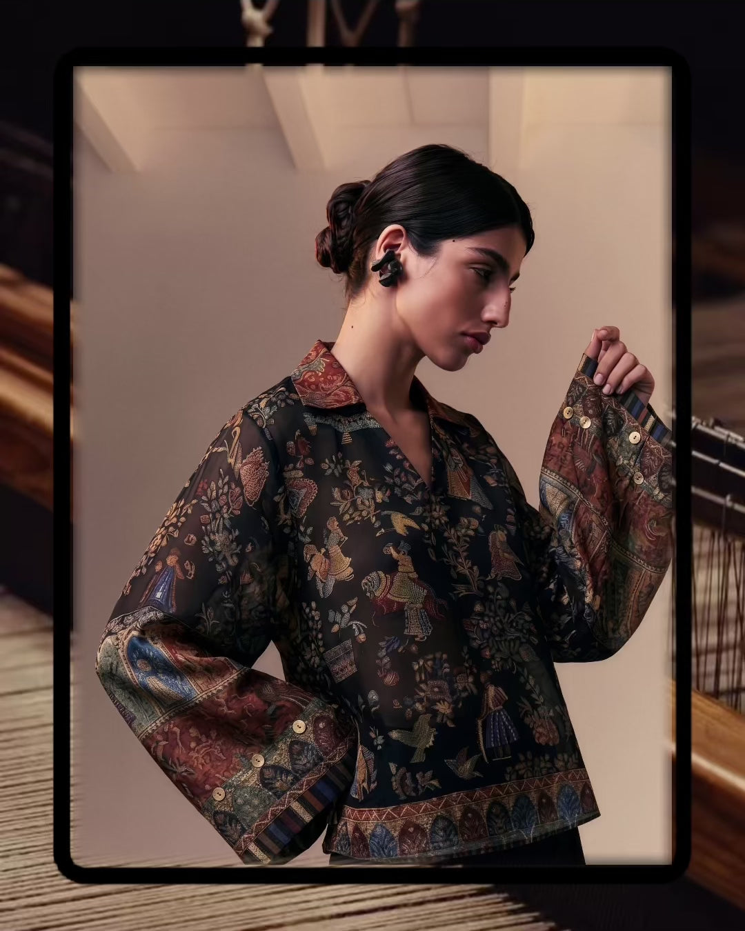 Mughal Garden Silk Top